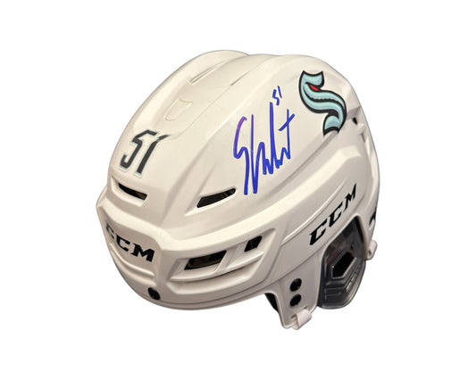 Shane Wright Autographed Seattle Kraken White CCM Replica Helmet