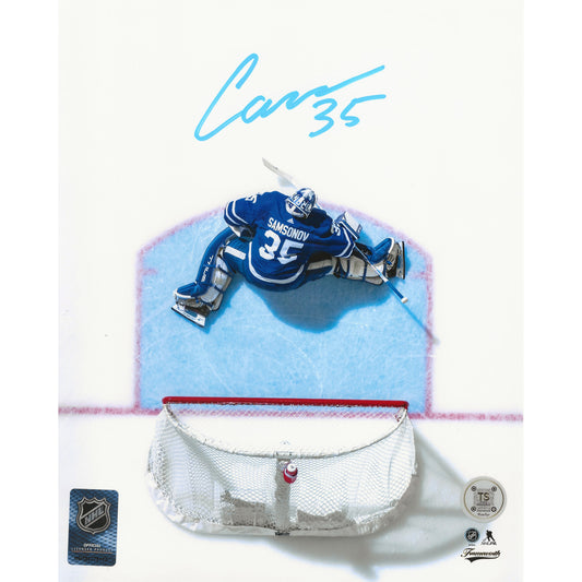 Ilya Samsonov Autographed Toronto Maple Leafs Aerial View 8x10 Photo