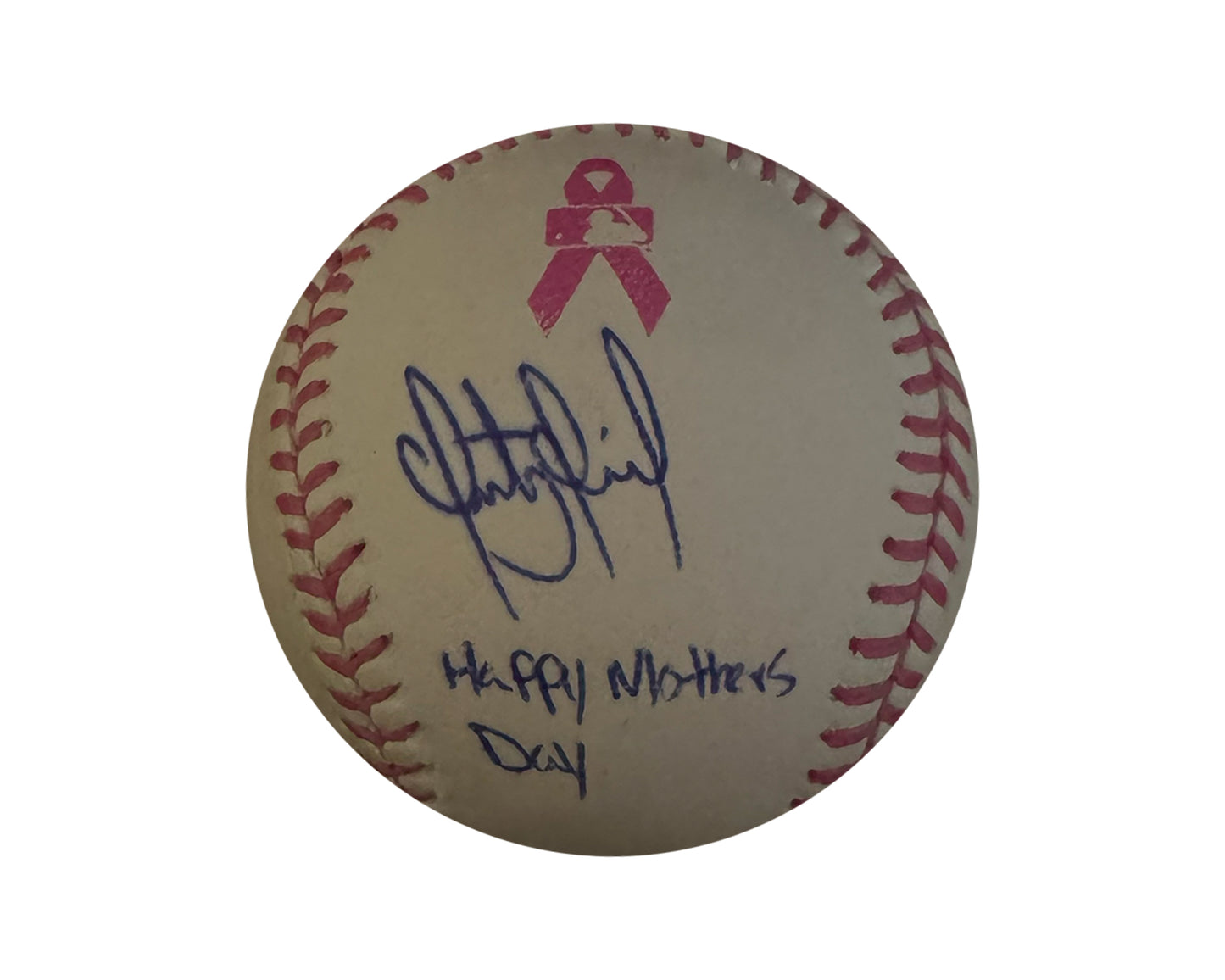 Santiago Espinal Autographed Mother's Day Rawlings Official Major League Baseball Inscribed