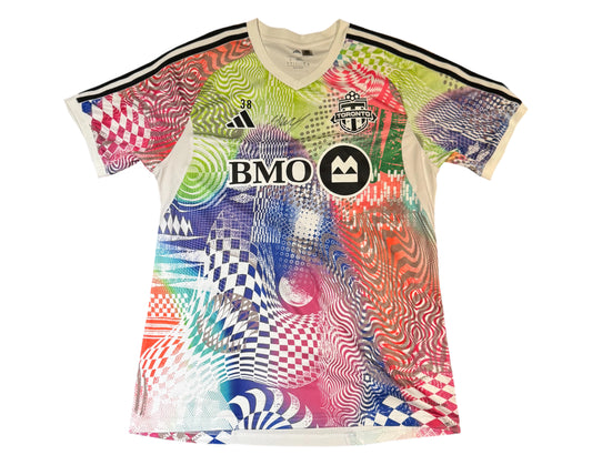 Charlie Sharp Autographed & Player-Worn 2025 Toronto FC Adidas Pride Jersey