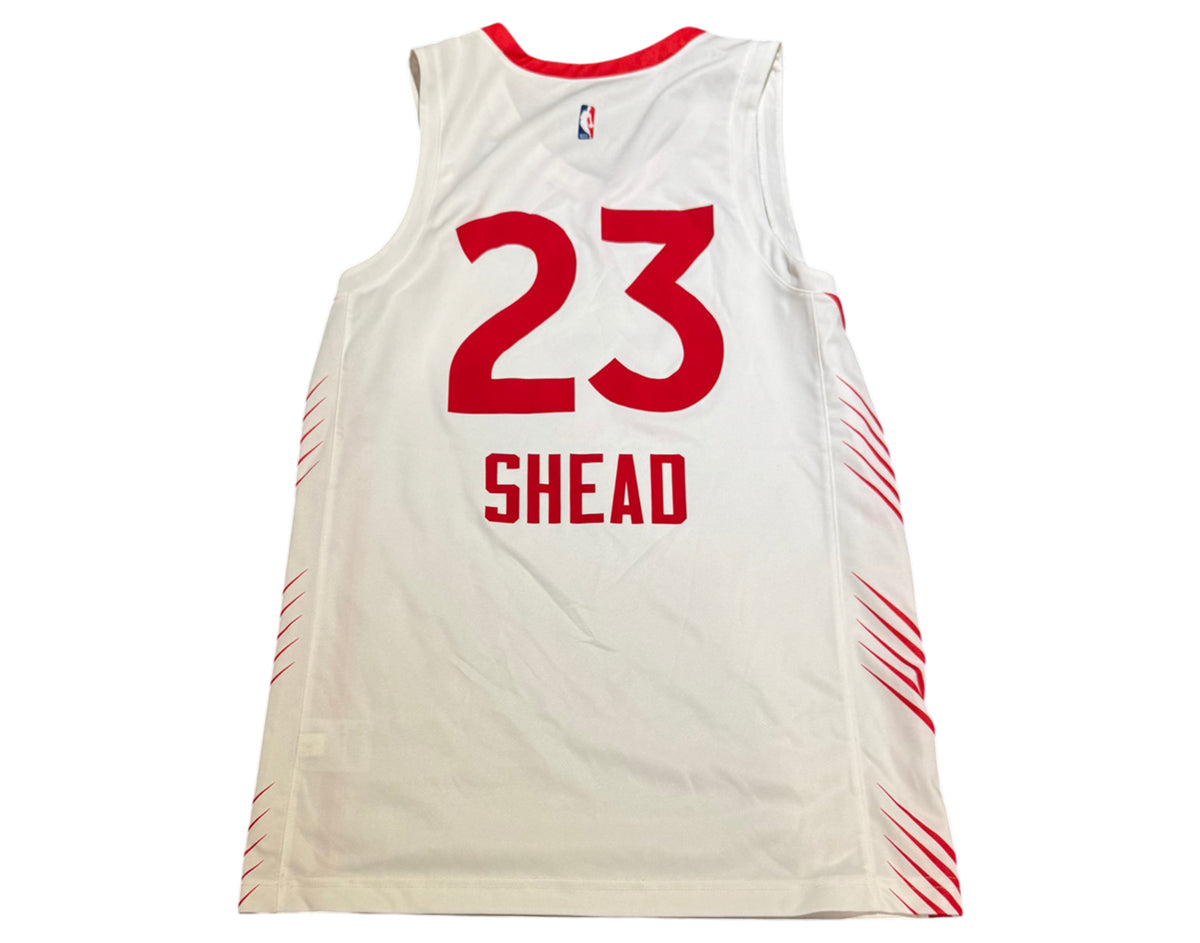 Jamal Shead Game-Used 2024-25 Toronto Raptors Summer League White Jersey