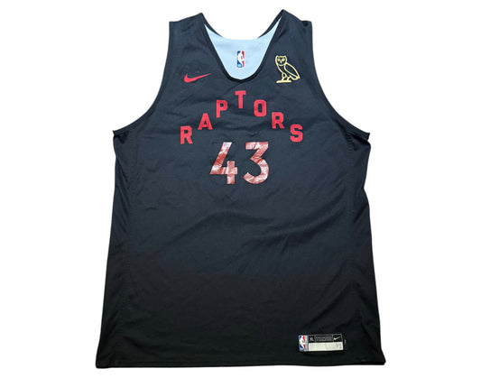 Pascal Siakam Practice-Used Toronto Raptors OVO Black/White Reversible Jersey