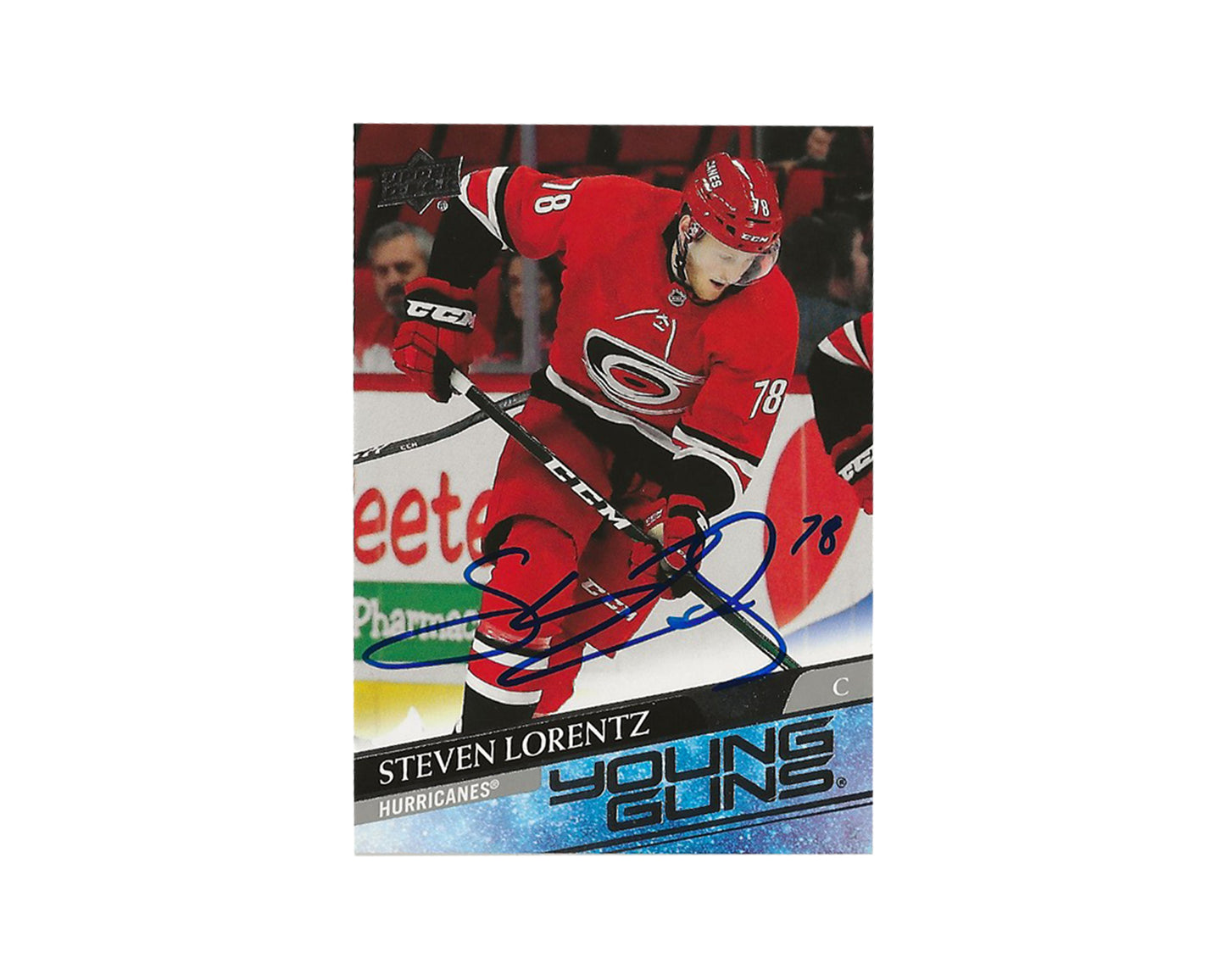 Steven Lorentz Autographed 2020-21 Upper Deck Series 2 Young Guns #494 Hockey Card