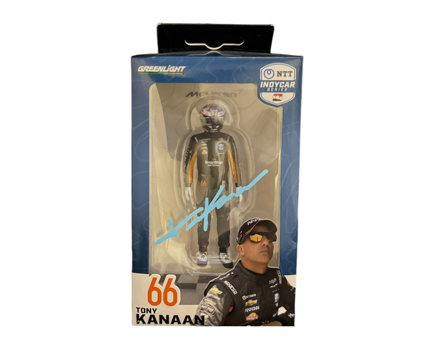 Tony Kanaan Autographed NTT IndyCar Series 1/18 Driver Figure