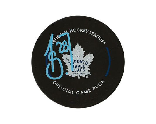 Troy Stecher Autographed Toronto Maple Leafs Official Game Puck