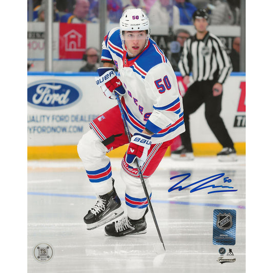 Will Cuylle Autographed New York Rangers Skating 8x10 Photo