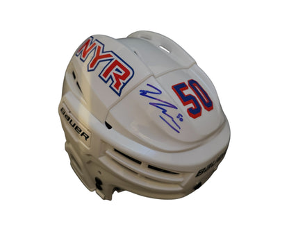 Will Cuylle Autographed New York Rangers White Bauer Replica Helmet