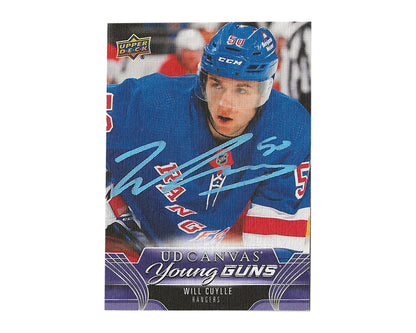 Will Cuylle Autographed 2023-24 Upper Deck Series 1 Young Guns Canvas #C93 Hockey Card