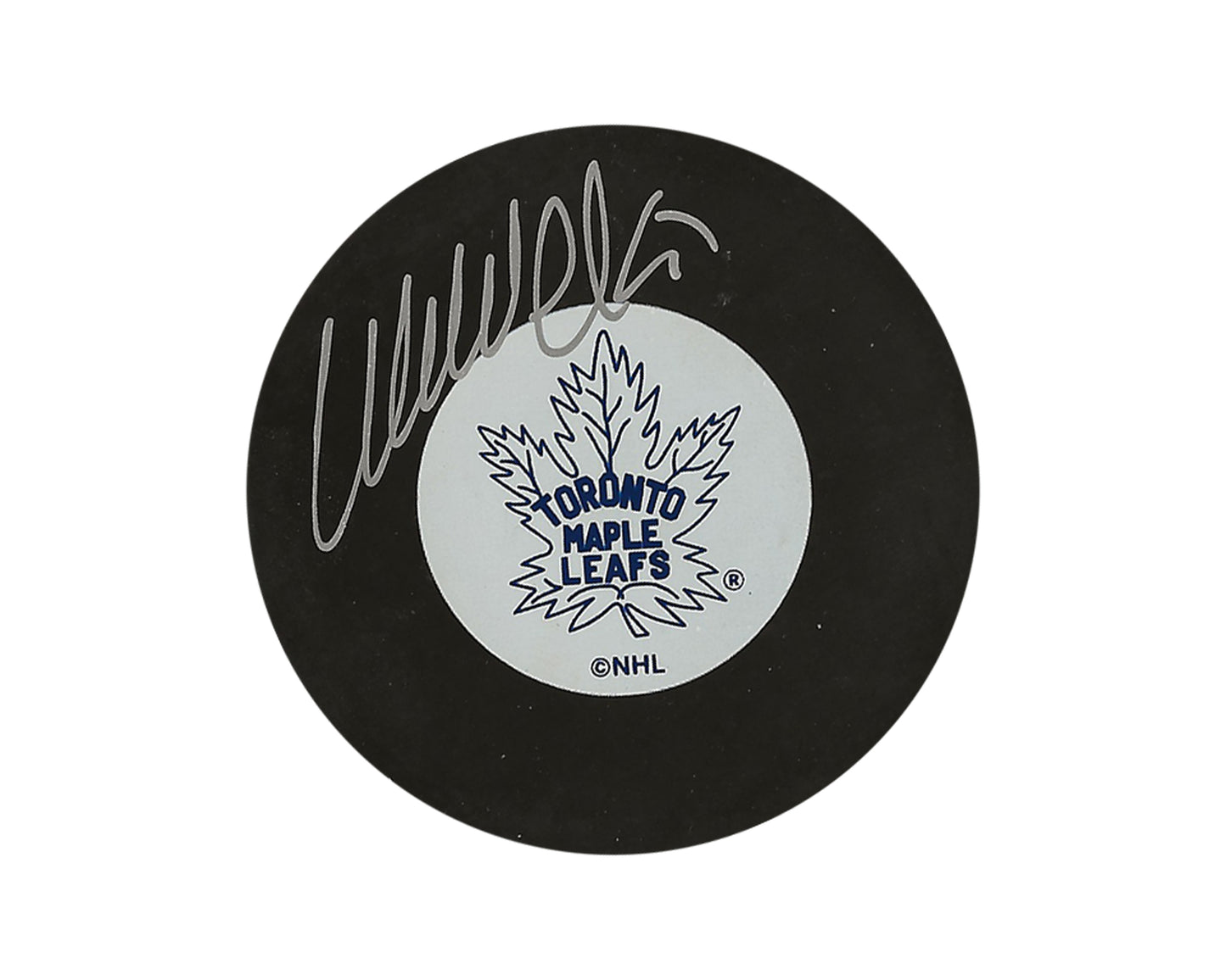 Wendel Clark Autographed Toronto Maple Leafs Vintage Autograph Model Puck