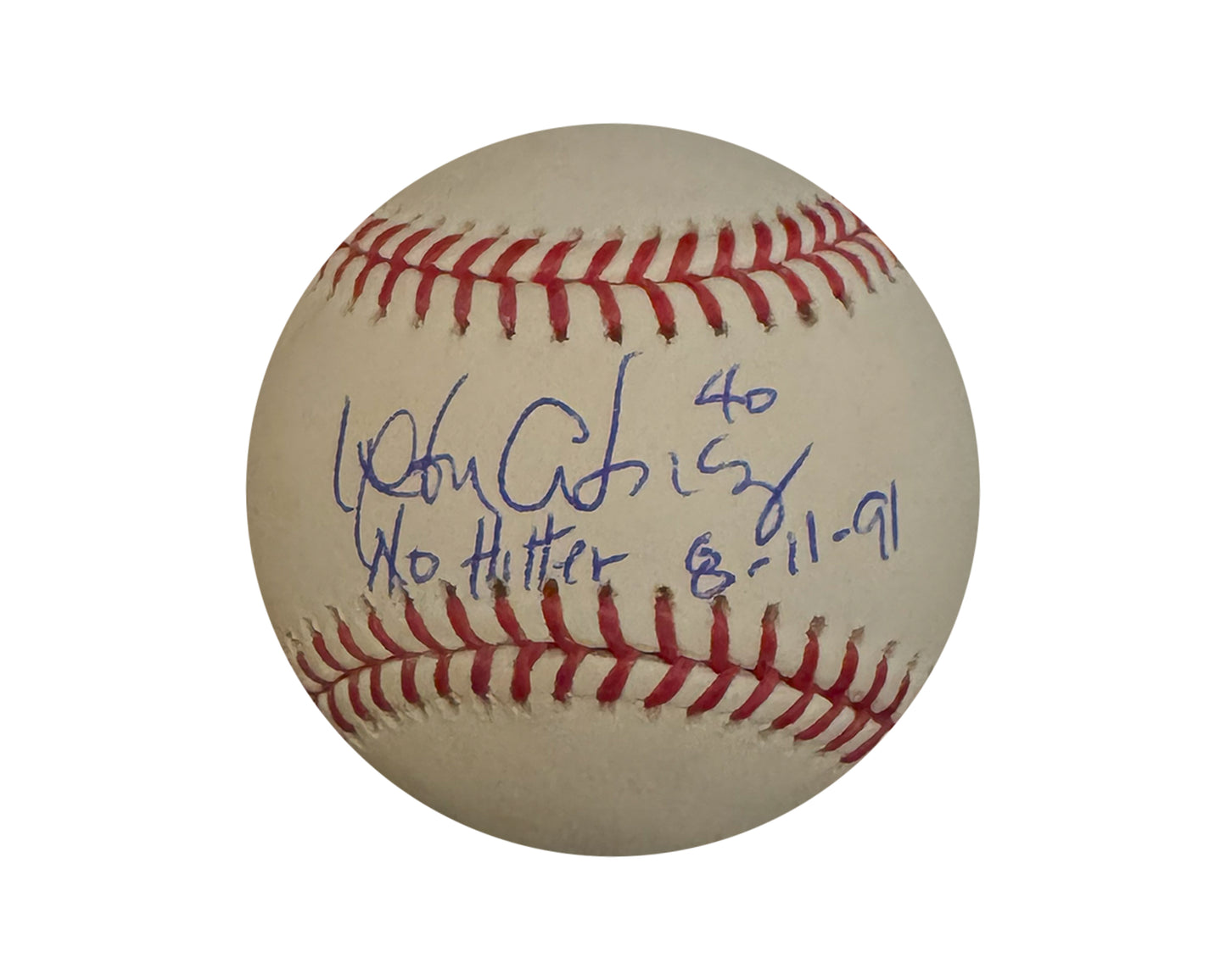 Wilson Alvarez Autographed Rawlings Official Major League Baseball Inscribed "No Hitter 8-11-91"