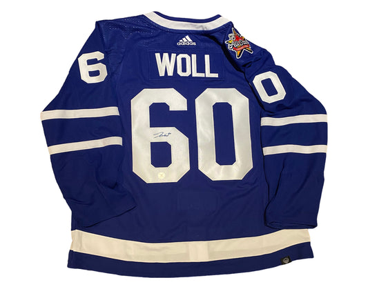 Joseph Woll Autographed Toronto Maple Leafs Home Blue Adidas Jersey w/ 2024 ASG Patch