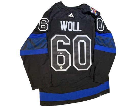 Joseph Woll Autographed Toronto Maple Leafs Alternate Black Flipside Adidas Jersey w/ 2024 ASG Patch