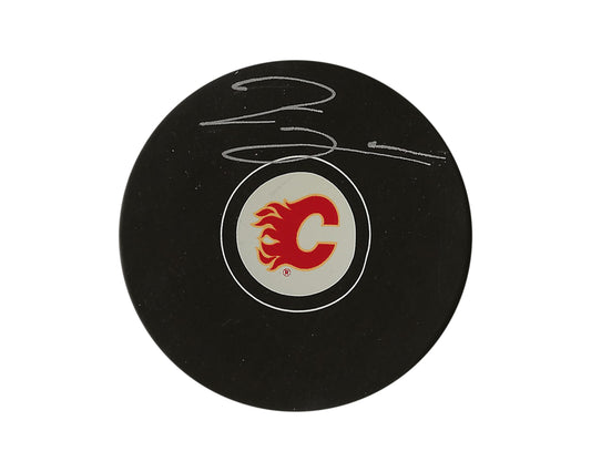 Zayne Parekh Autographed Calgary Flames Autograph Model Puck