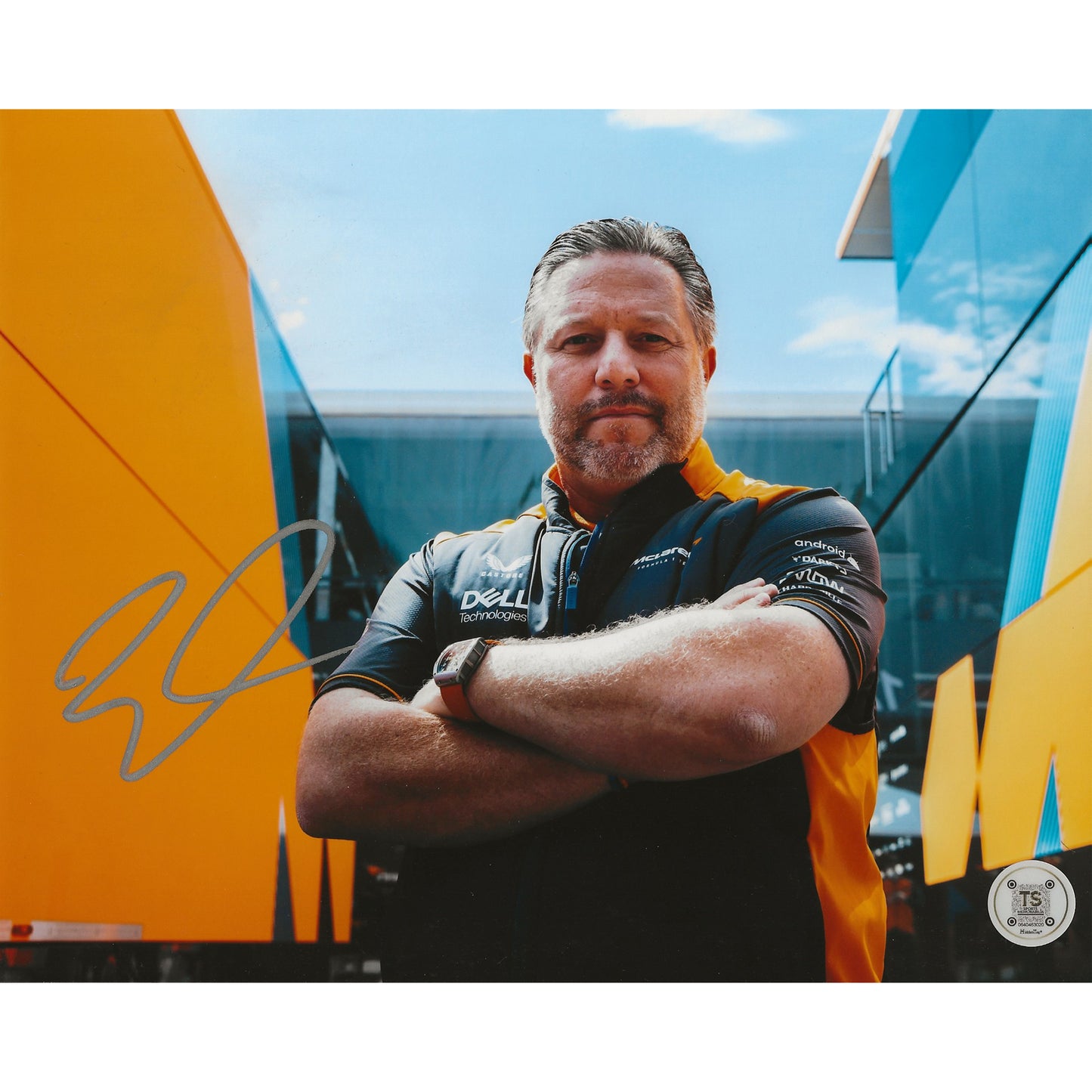 Zak Brown Autographed Formula 1 McLaren 8x10 Photo