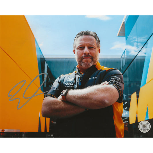 Zak Brown Autographed Formula 1 McLaren 8x10 Photo