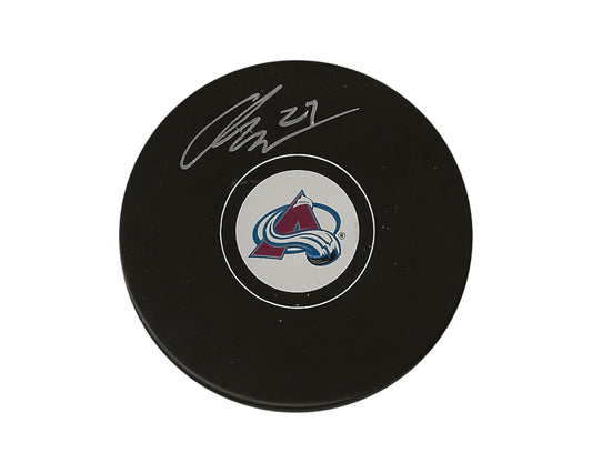 Oskar Olausson Autographed Colorado Avalanche Autograph Model Puck