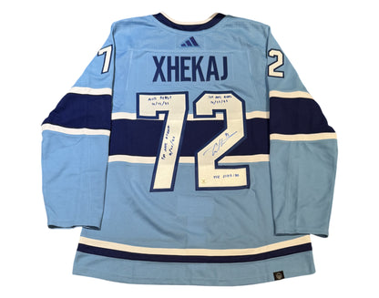 Arber Xhekaj Autographed Montreal Canadiens Reverse Retro 2.0 Adidas Jersey Multi-inscribed
