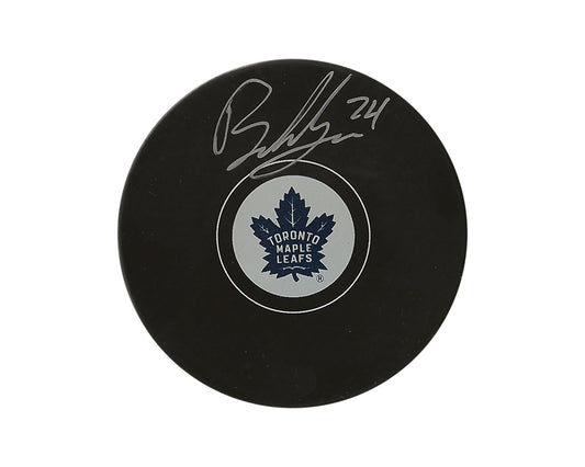 Bobby McMann Autographed Toronto Maple Leafs Autograph Model Puck