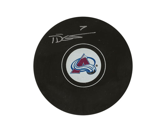 Devon Toews Autographed Colorado Avalanche Autograph Model Puck