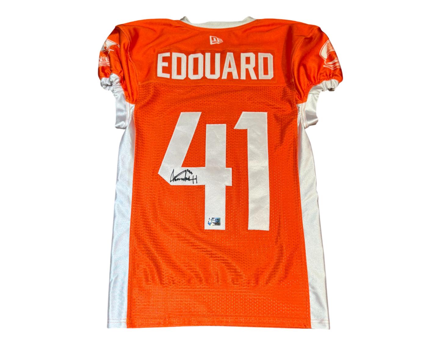 Jonathan Edouard Autographed & Player-Worn Toronto Argonauts Orange Jersey