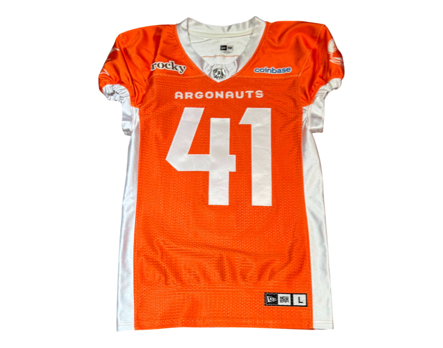 Jonathan Edouard Autographed & Player-Worn Toronto Argonauts Orange Jersey