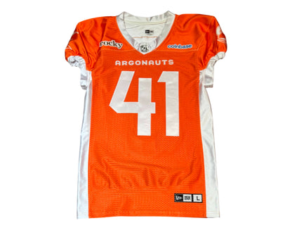 Jonathan Edouard Autographed & Player-Worn Toronto Argonauts Orange Jersey