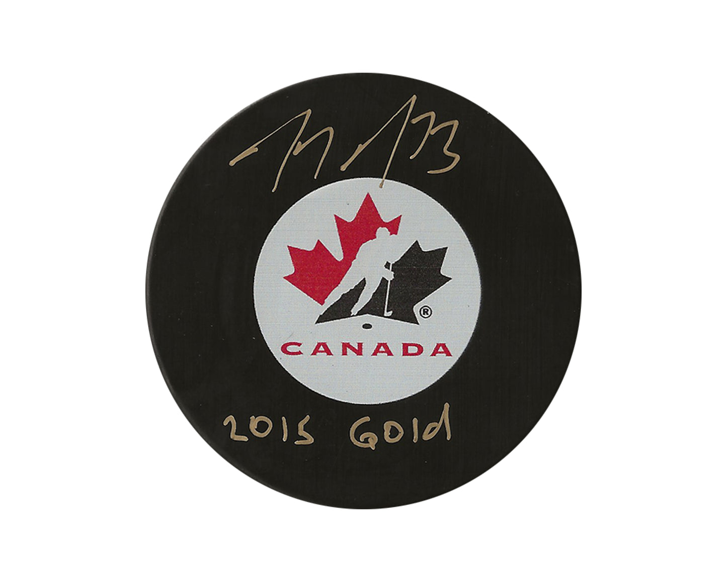 Tyler Toffoli Autographed Team Canada Autograph Model Puck Inscribed "2015 Gold"