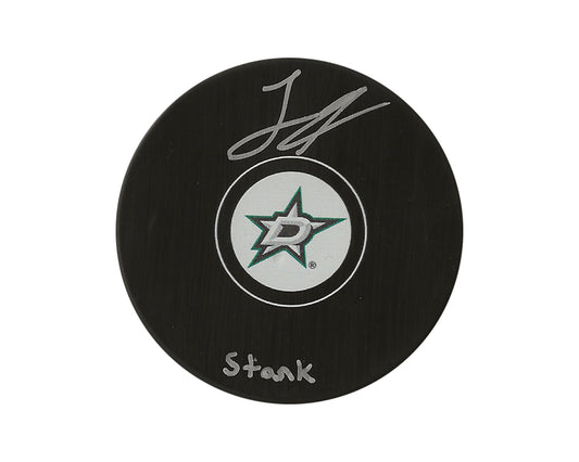 Logan Stankoven Autographed Dallas Stars Autograph Model Puck Inscribed "Stank"