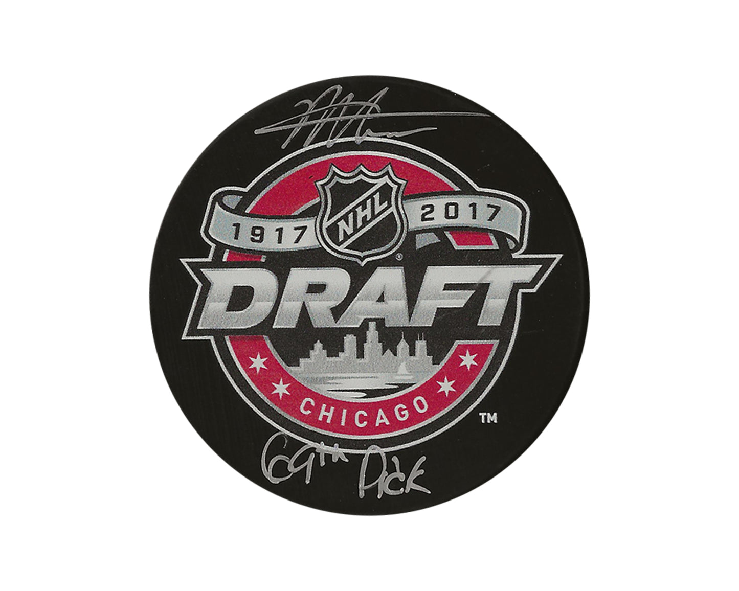 Mackenzie Entwistle Autographed 2017 NHL Draft Puck Inscribed "69th Pick"