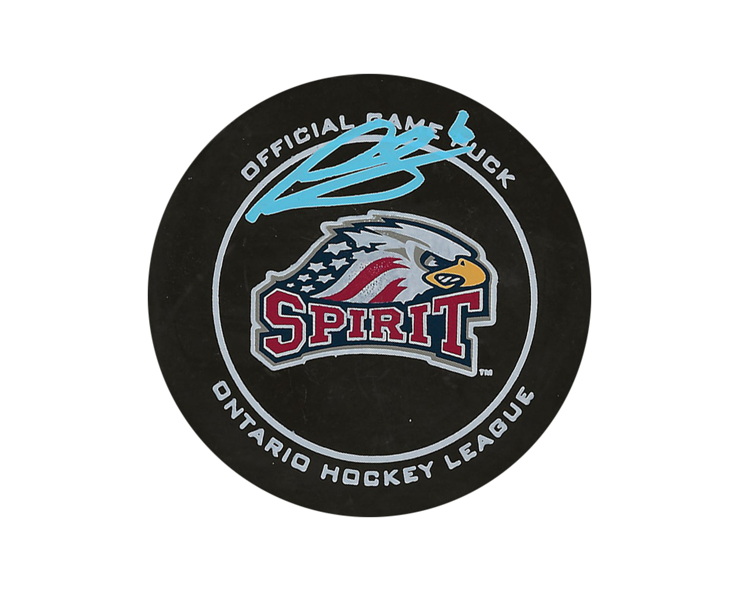 Ryan Suzuki Autographed Saginaw Spirit Official Game Puck