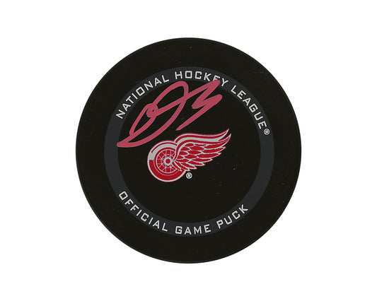 Donovan Sebrango Autographed Detroit Red Wings Official Game Puck