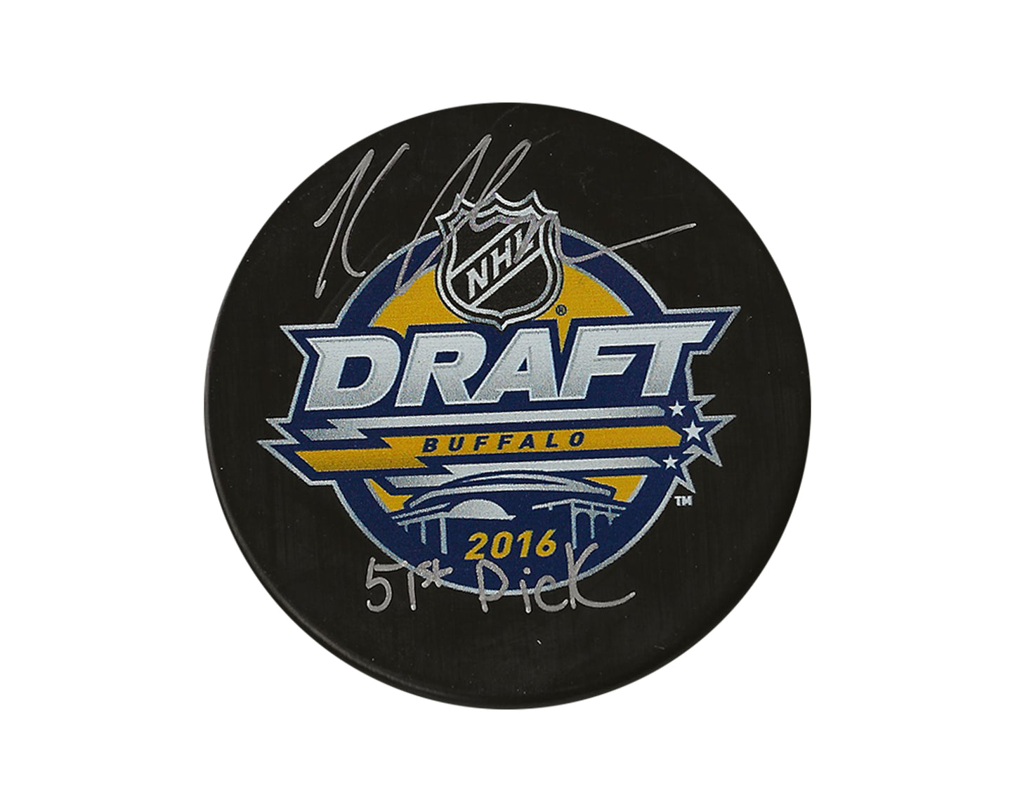 Kale Clague Autographed 2016 NHL Draft Puck Inscribed "51st Pick"