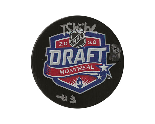 Tim Stützle Autographed 2020 NHL Draft Puck Inscribed "#3"