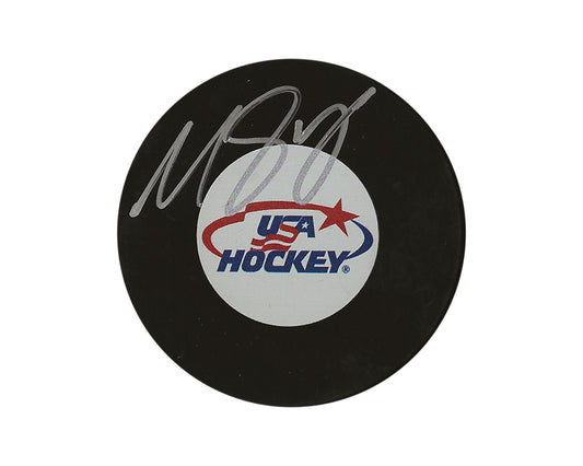 Matthew Boldy Autographed Team USA Autograph Model Puck