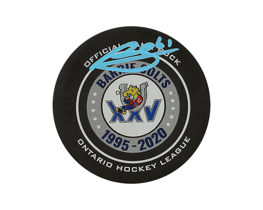 Ryan Suzuki Autographed Barrie Colts 25th Anniversary Official Game Puck