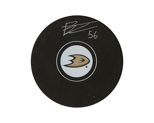 Brayden Tracey Autographed Anaheim Ducks Autograph Model Puck