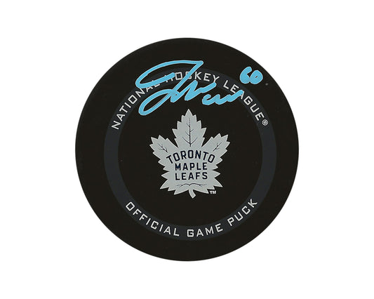 Joseph Woll Autographed Toronto Maple Leafs Official Game Puck
