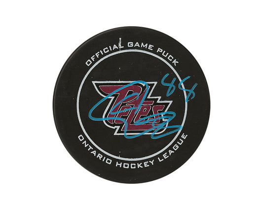 Akil Thomas Autographed Peterborough Petes Official Game Puck