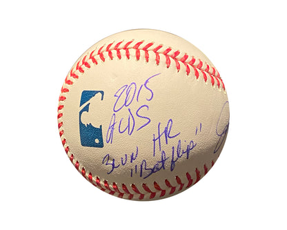 Jose Bautista Autographed Rawlings Official Major League Baseball Inscribed "2015 ALDS 3 Run HR Batflip"
