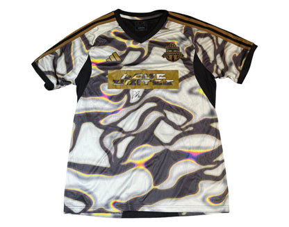 Deandre Kerr Autographed & Player-Worn 2024 Toronto FC Adidas Pride Jersey