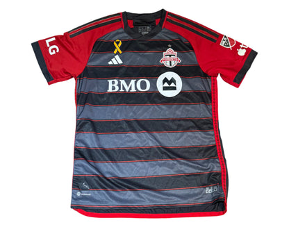 Deandre Kerr Autographed & Game-Used Toronto FC Adidas Black Jersey