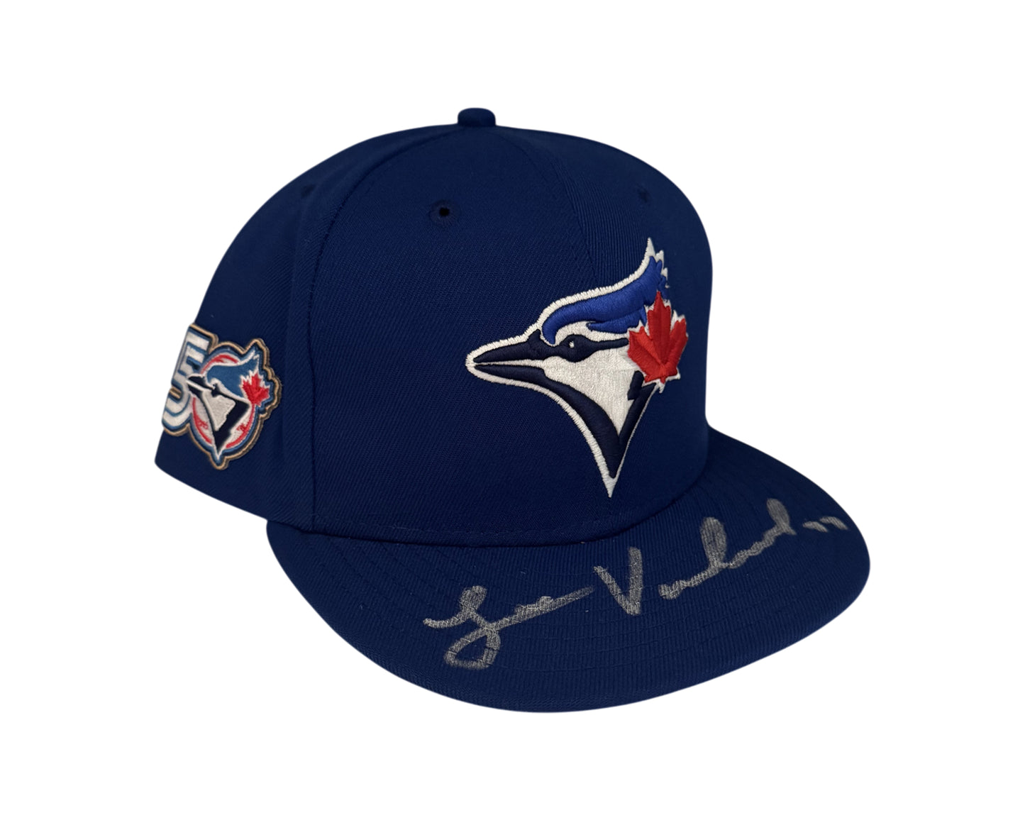 Louis Varland Autographed Toronto Blue Jays 50th Season Patch New Era Fitted Hat