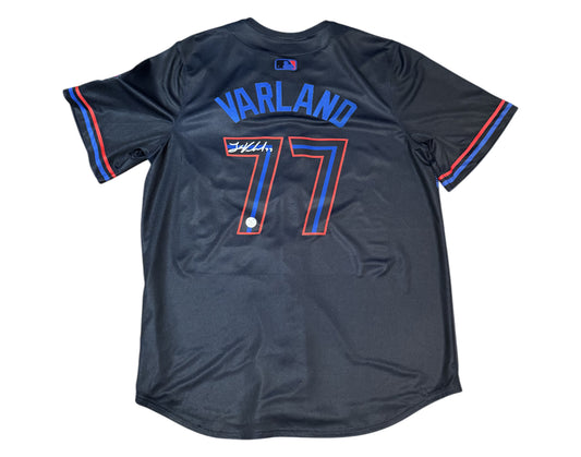 Louis Varland Autographed Toronto Blue Jays City Connect Replica Nike Jersey