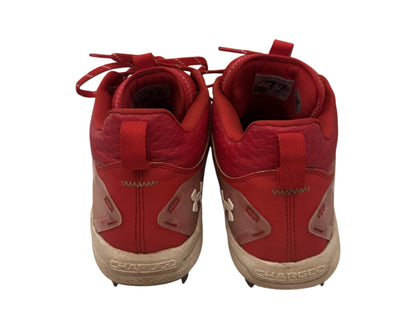 Louis Varland Autographed Game-Used Under Armour Red Cleats Inscribed "2026 Game Used"
