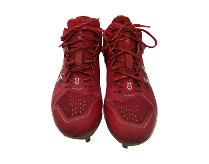 Louis Varland Autographed Game-Used Under Armour Red Cleats Inscribed "2026 Game Used"
