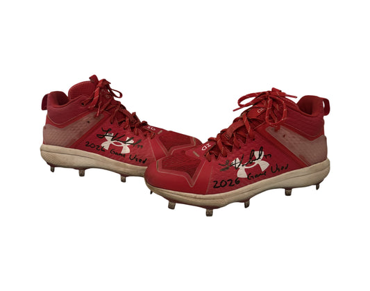 Louis Varland Autographed Game-Used Under Armour Cleats Inscribed