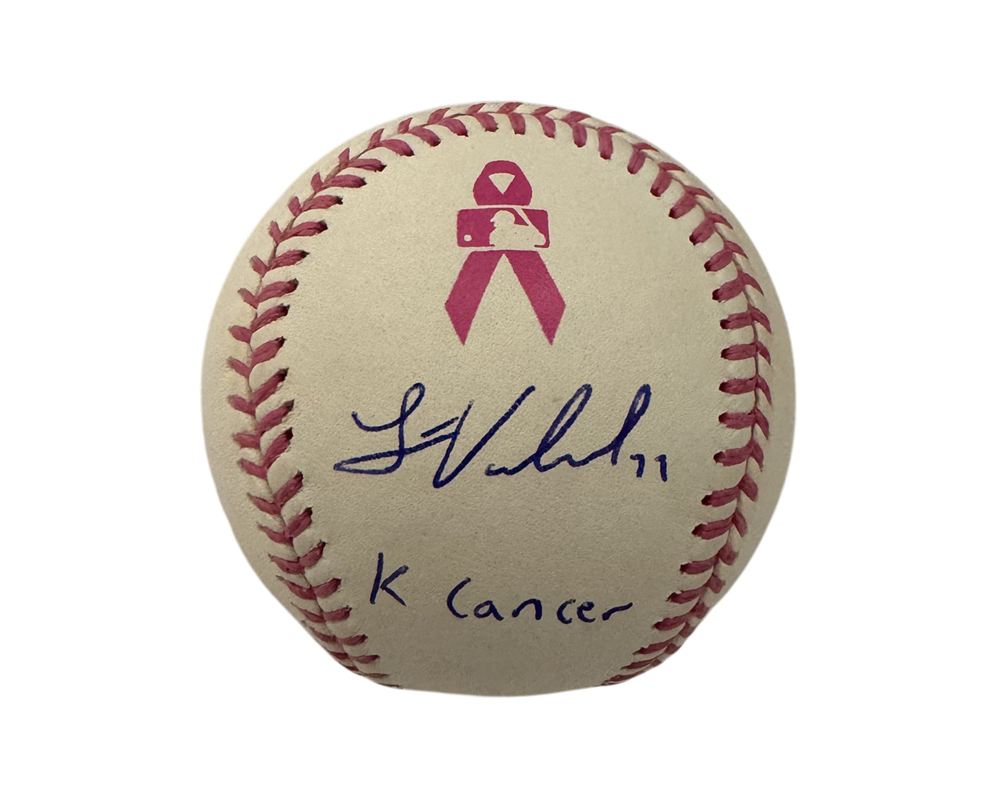 Louis Varland Autographed Mother's Day Rawlings Official Major League Baseball Inscribed "K Cancer"