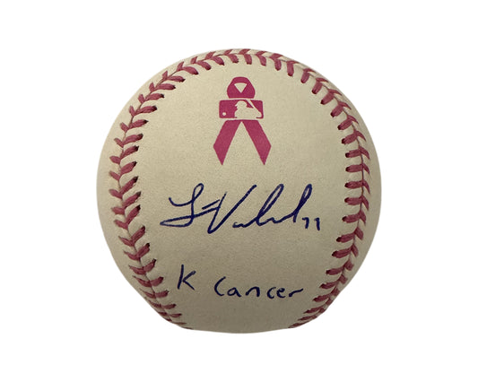 Louis Varland Autographed Mother's Day Rawlings Official Major League Baseball Inscribed "K Cancer"