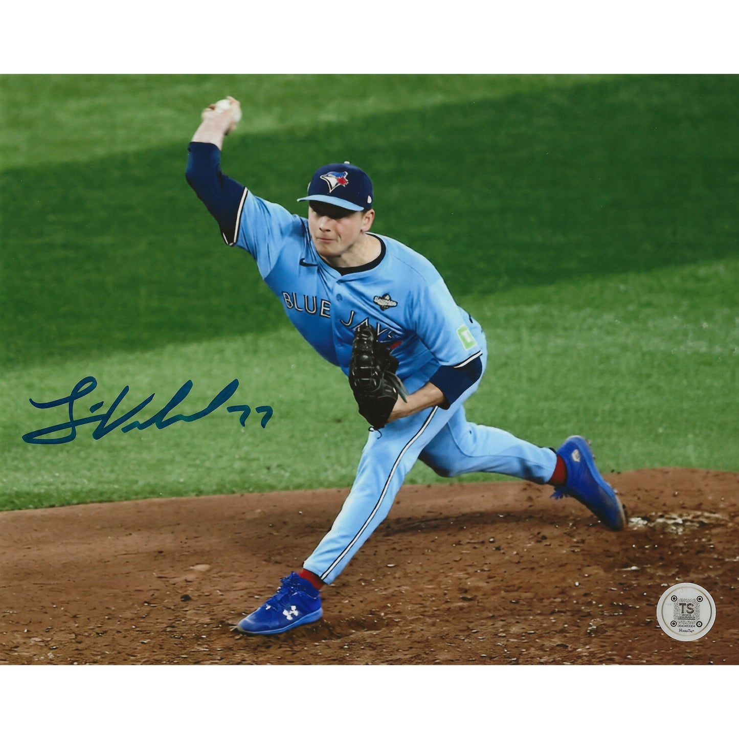 Louis Varland Autographed Toronto Blue Jays World Series 8x10 Photo