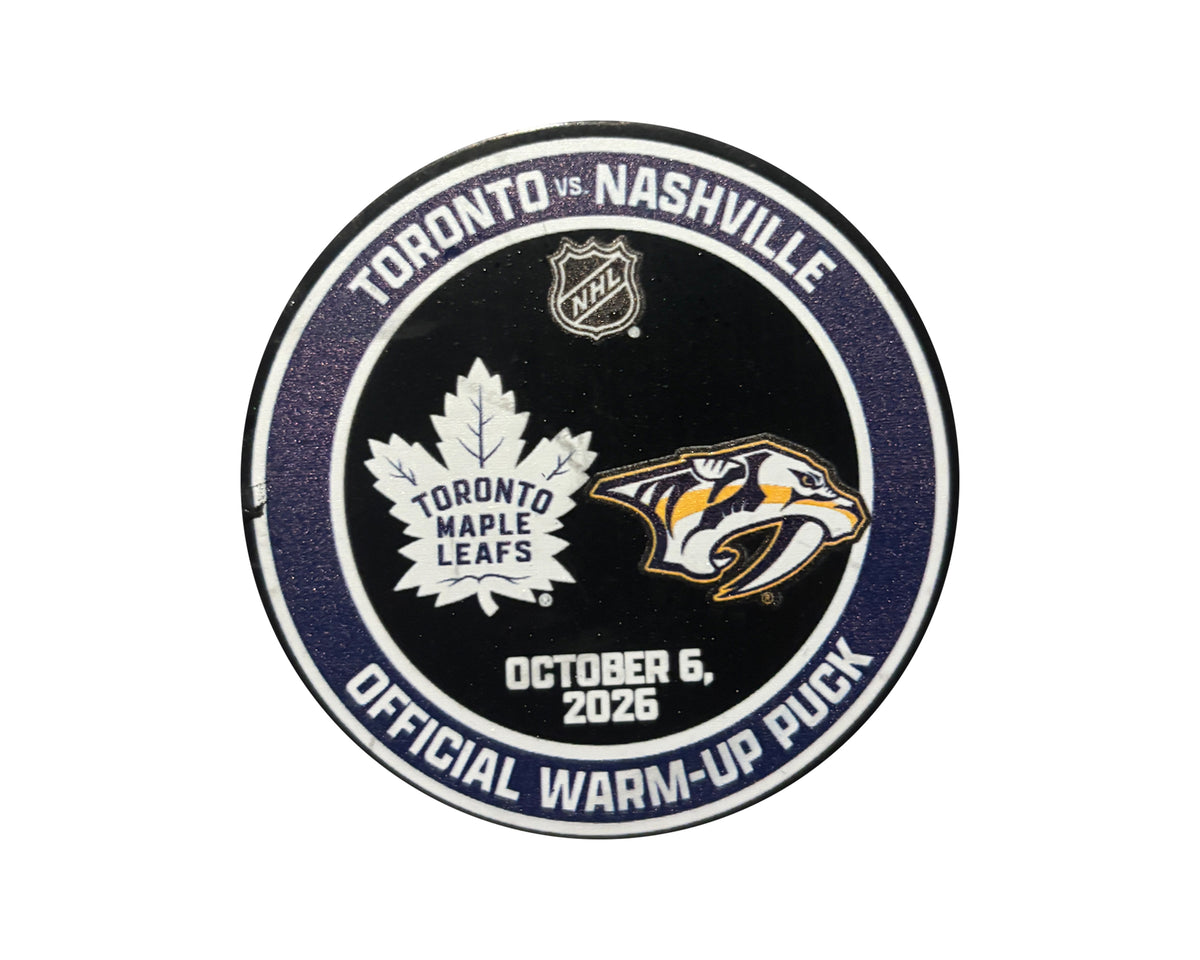 Gavin Mckenna 1st NHL Goal Game-Used Warm-Up Puck